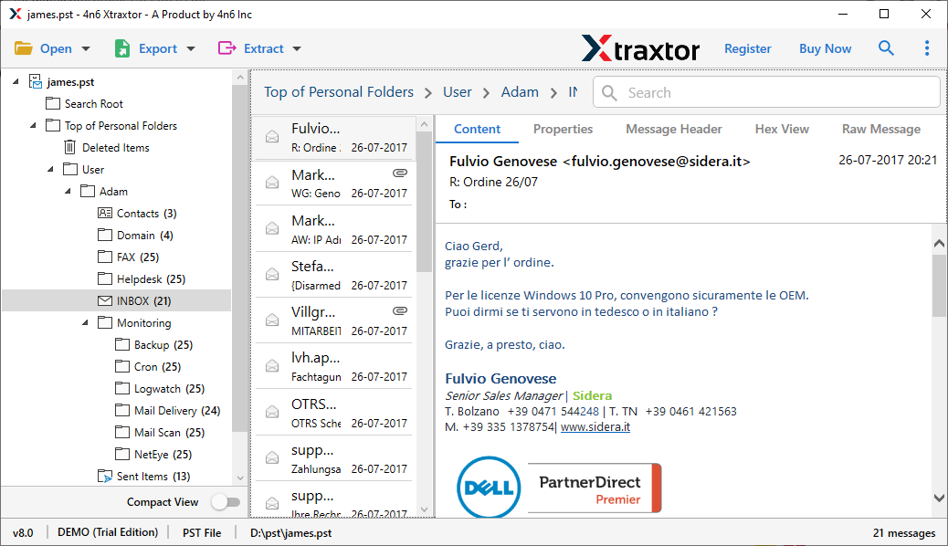 view your OST file data before conversion