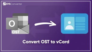 convert ost to vcard