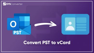 convert pst to vcard
