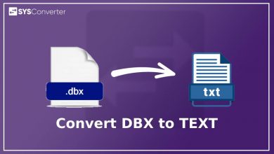 convert dbx file to text
