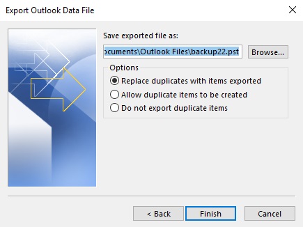 export outlook emails to pst