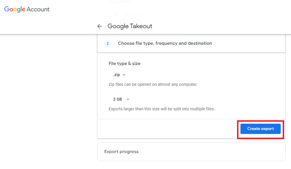 export Google Takeout to EML