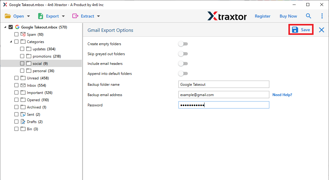 restore google takeout data