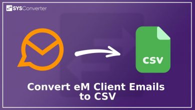 Convert eM Client Emails to CSV