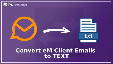 Convert eM Client Emails to TEXT