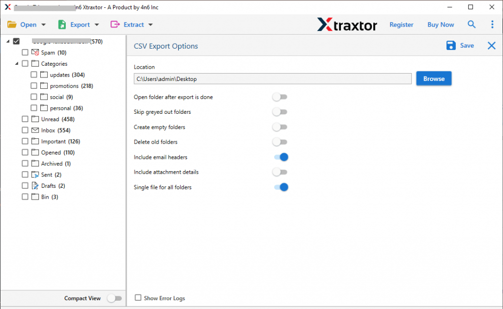 Convert Eudora Mails to CSV