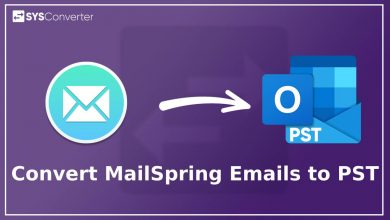 Convert MailSpring Emails to PST