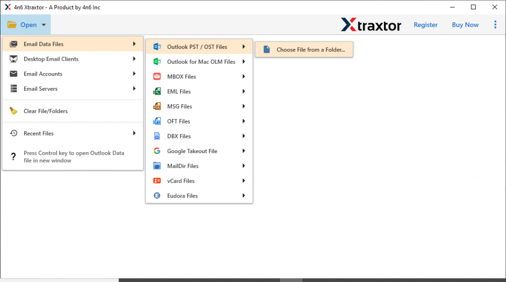 Change .ost to .pst in Outlook