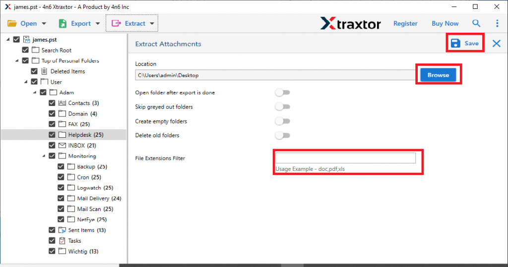 Save Attachments From OLM 