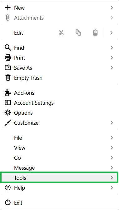 Import PST to Thunderbird