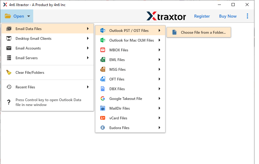 Export OST File to PST in Outlook