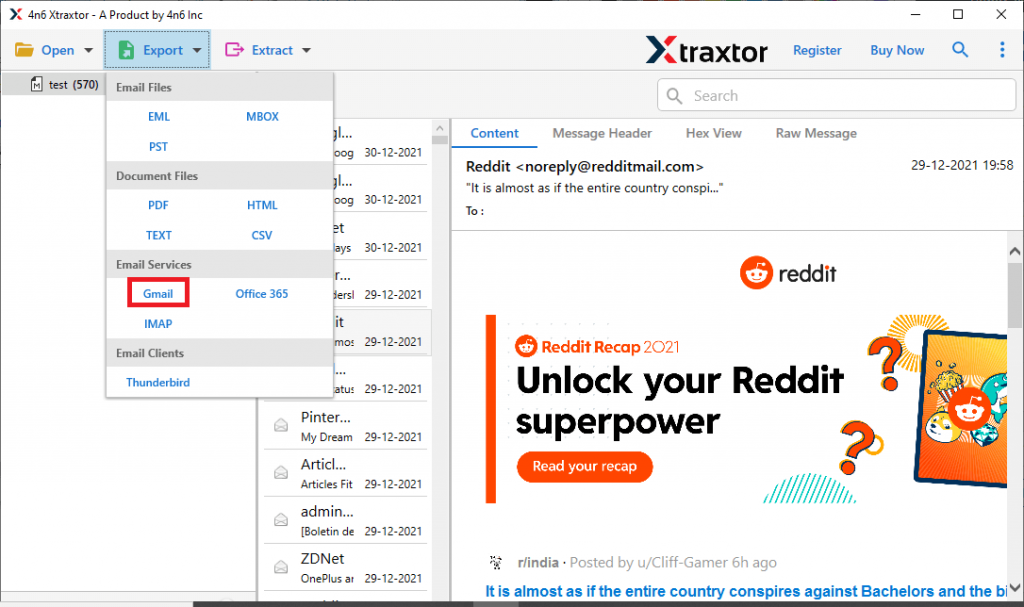 Export SeaMonkey Mails to Gmail