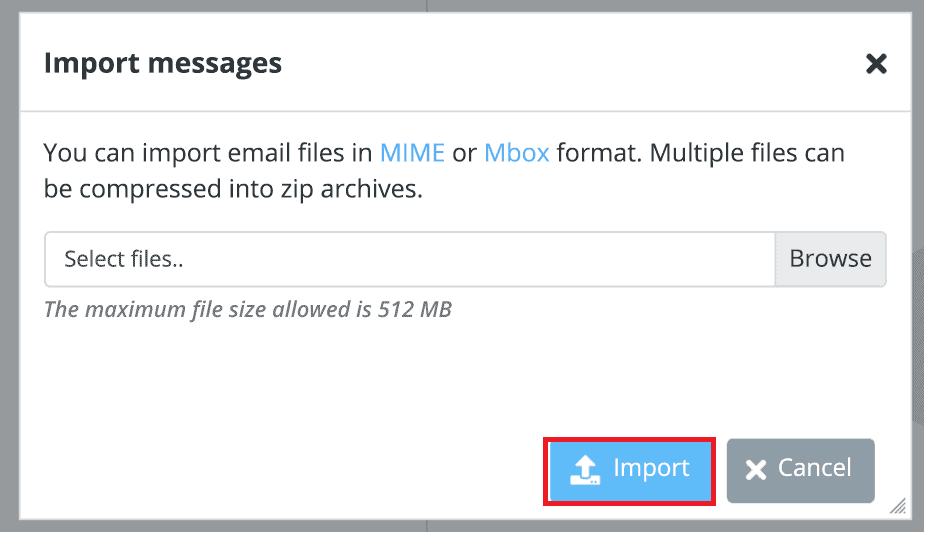 move MBOX to Roundcube