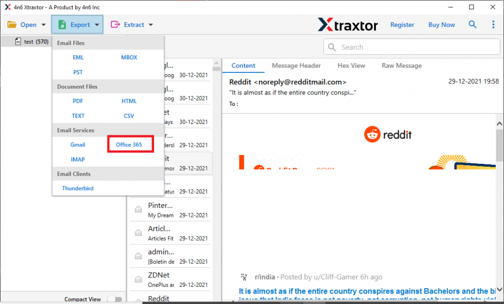 Import MSG to Office 365