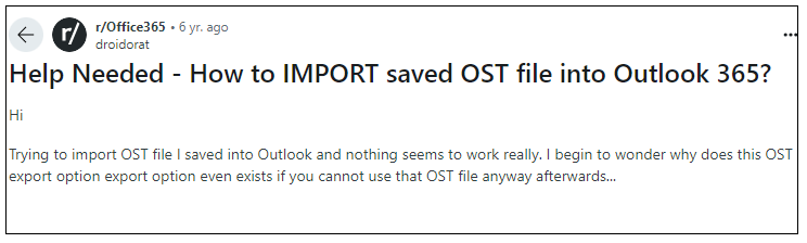 import ost to Office 365