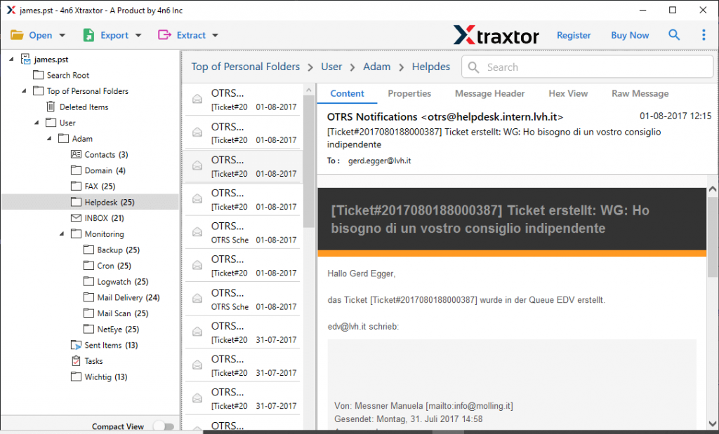 open OST file in Thunderbird
