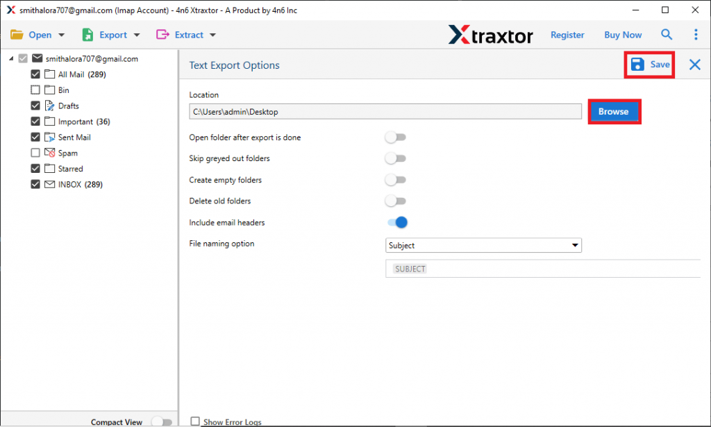 GmailをTXTにエクスポート