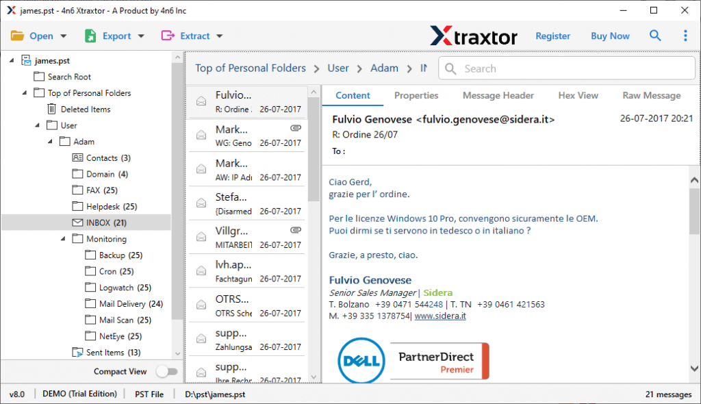 Remove Password from Outlook PST File