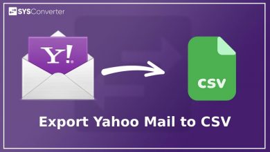Export Yahoo Mail to CSV