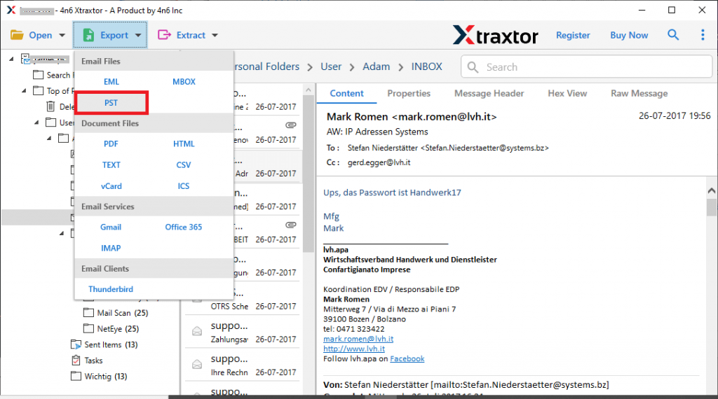 Outlook メールを USB ドライブにバックアップ