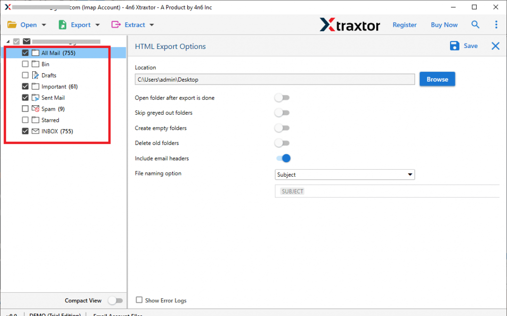 Export Yahoo Mail to HTML