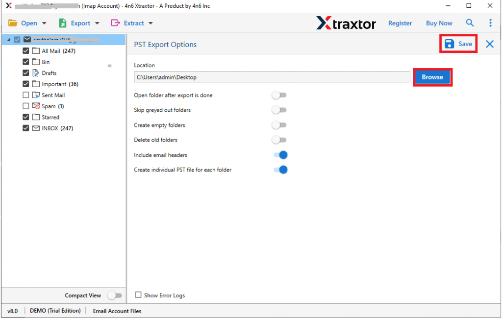 Exporter Yahoo Mail vers PST