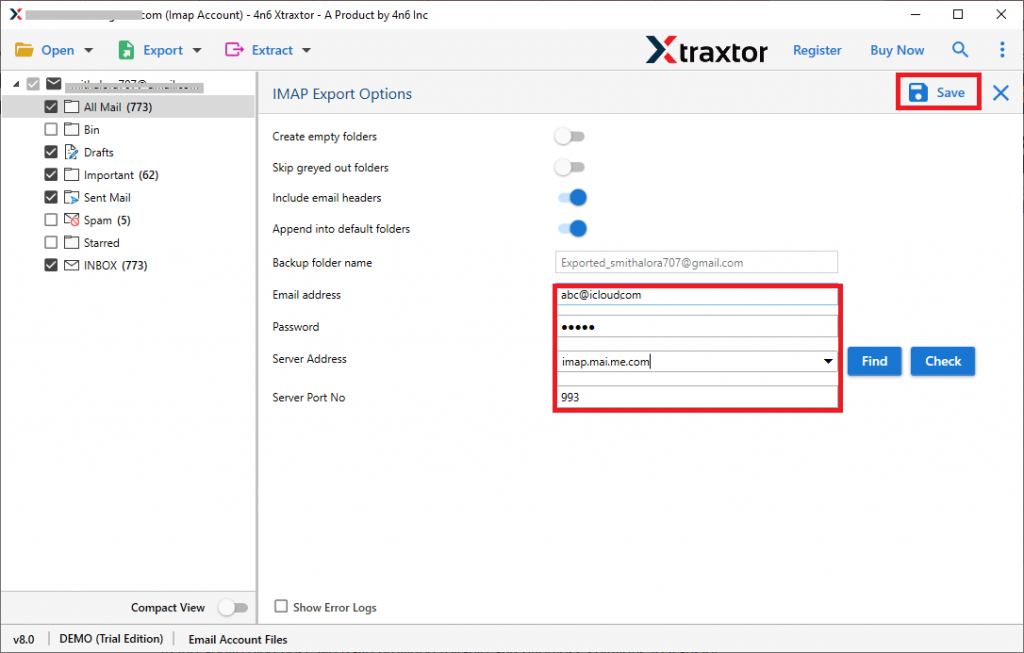 Export Yahoo Mail to iCloud