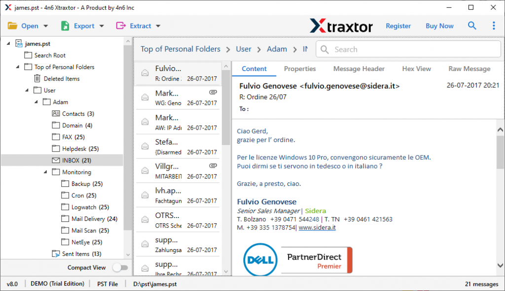 Import PST Contacts to Gmail
