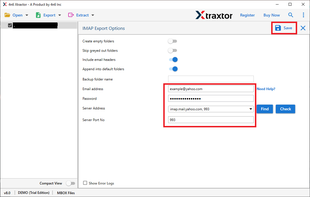 Export Emails from Office 365 to Yahoo Mail