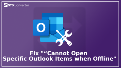 “Cannot Open Specific Outlook Items when Offline
