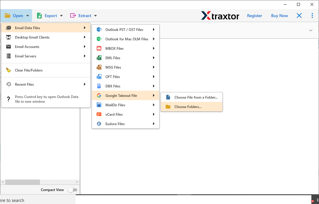 Import Google Takeout to Outlook
