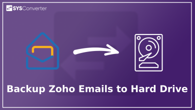 Backup Zoho Emails to Hard Drive