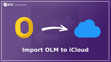 Import OLM to iCloud