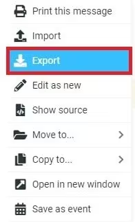Backup emails from Rouncube
