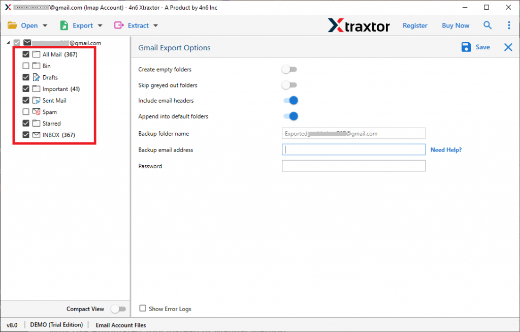 transfer email folders from one Gmail account to another
