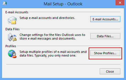 OUtlook.pst cannot found 