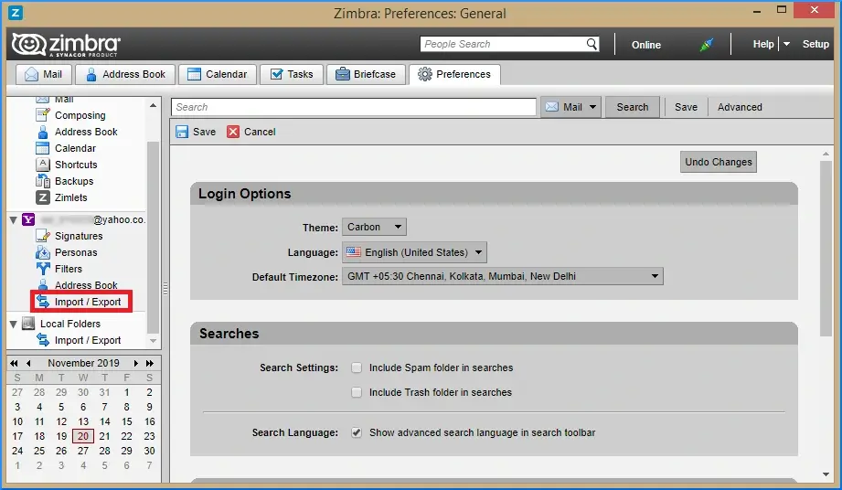 Select the Import option