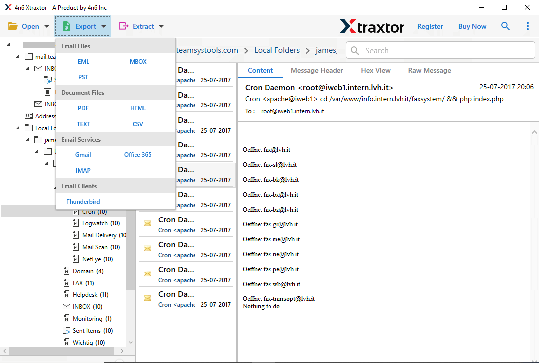 backup Zimbra email