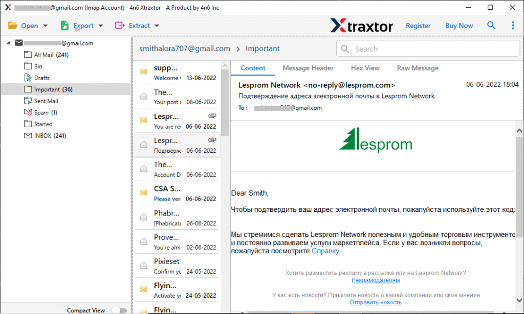 Preview Gmail emails